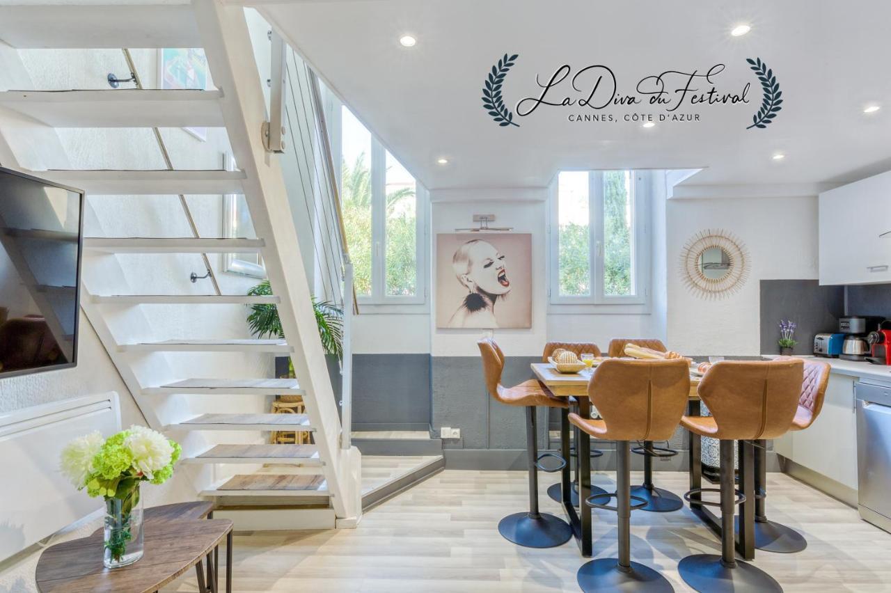 קאן La Diva Du Festival - 10 Mn A Pied Palais & Plages - Cosy & Calme - Clim - Wifi מראה חיצוני תמונה