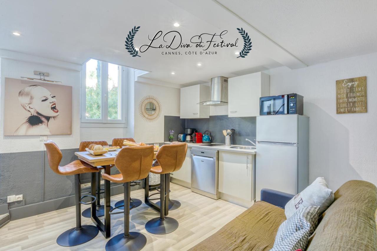 קאן La Diva Du Festival - 10 Mn A Pied Palais & Plages - Cosy & Calme - Clim - Wifi מראה חיצוני תמונה