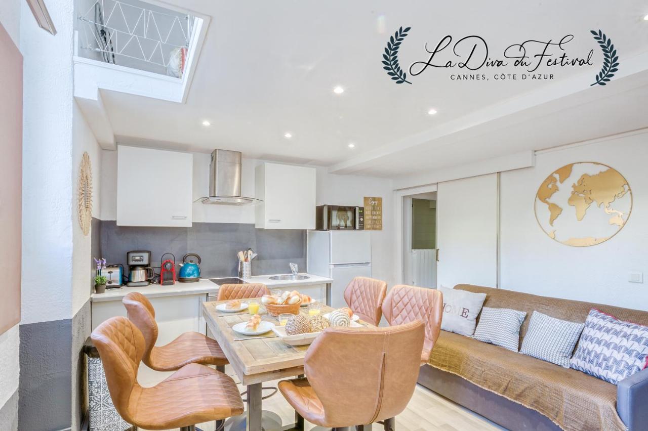 קאן La Diva Du Festival - 10 Mn A Pied Palais & Plages - Cosy & Calme - Clim - Wifi מראה חיצוני תמונה