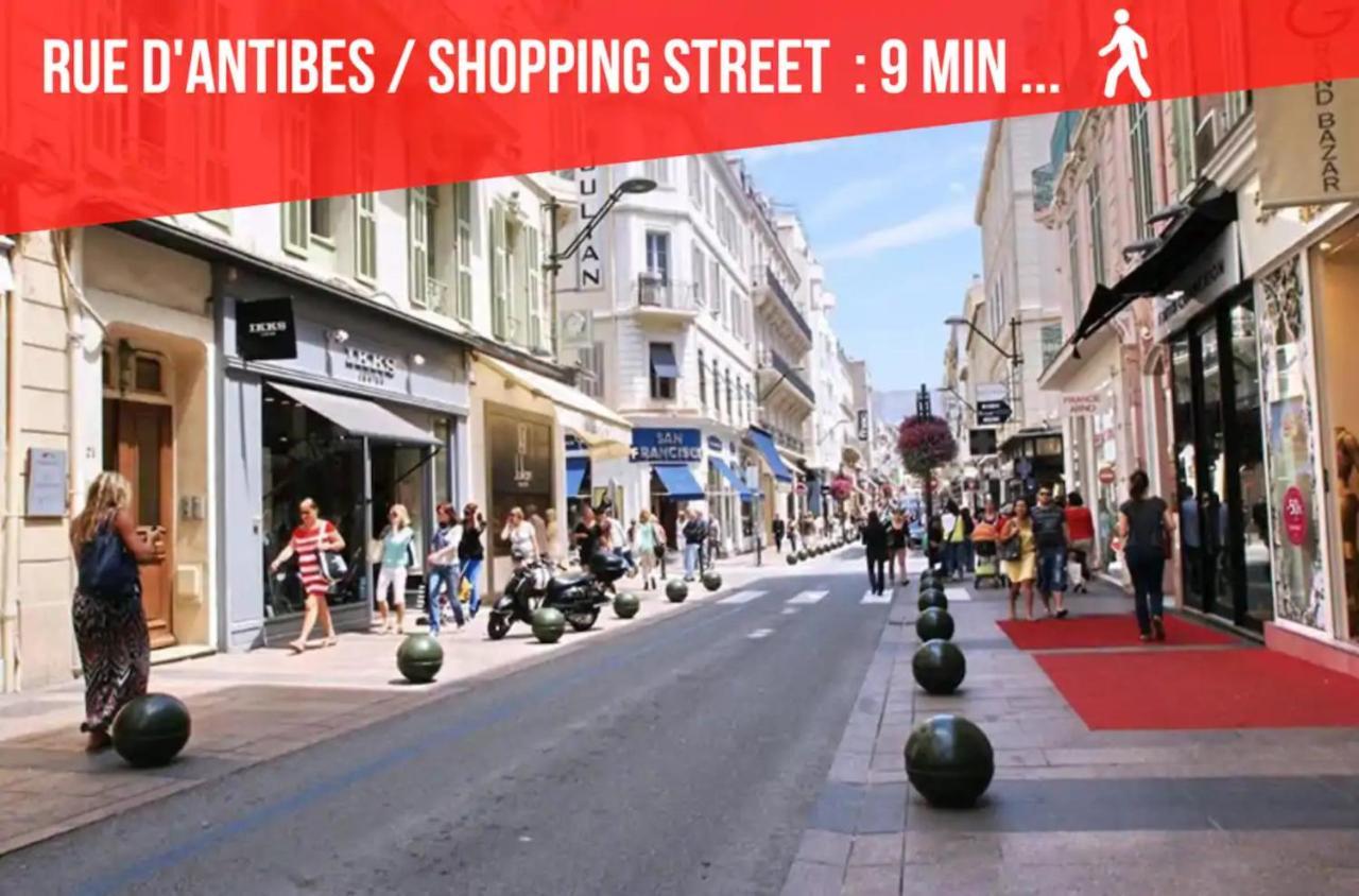 קאן La Diva Du Festival - 10 Mn A Pied Palais & Plages - Cosy & Calme - Clim - Wifi מראה חיצוני תמונה