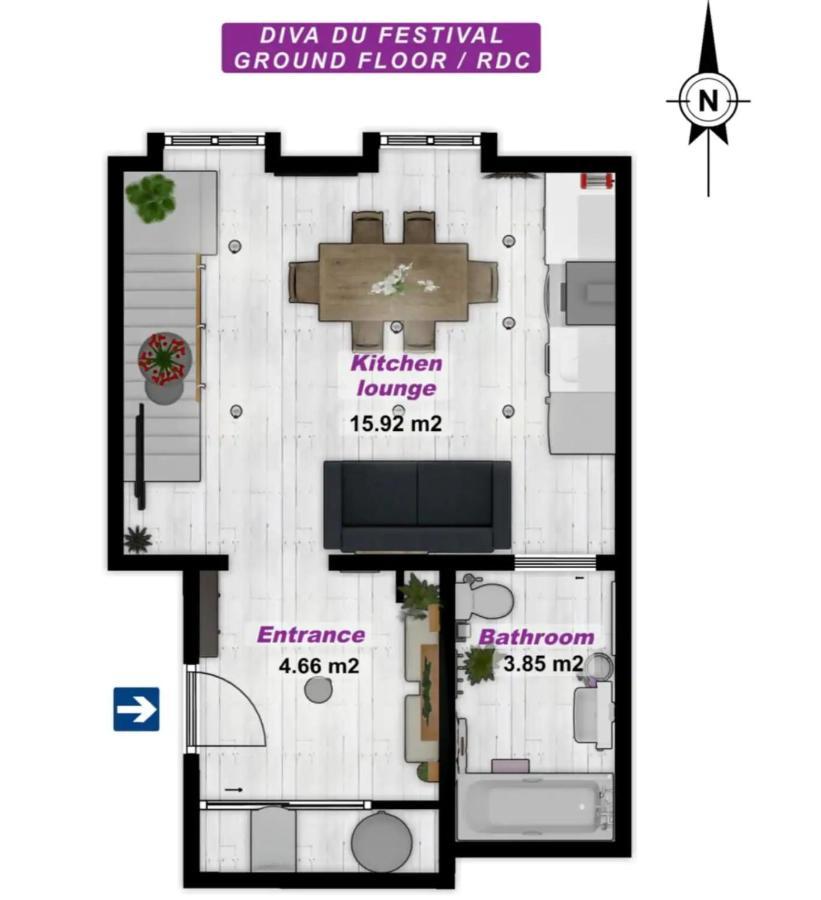 קאן La Diva Du Festival - 10 Mn A Pied Palais & Plages - Cosy & Calme - Clim - Wifi מראה חיצוני תמונה